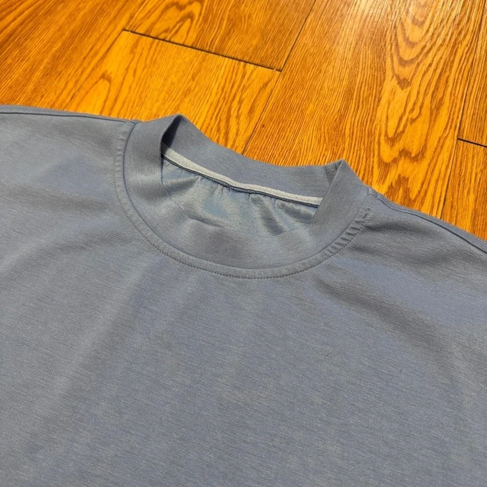 Lululemon Women's Perfectly Oversized Cropped Crew Fits 4 Softstreme Blue